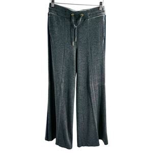 ANNE KLEIN SZ S charcoal gray heather wide leg athleisure lounge pants NWT B70